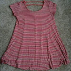 Red & Navy TShirt Dress