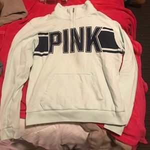 VICTORIAS SECRET PINK QUARTER ZIP SWEATSHIRT