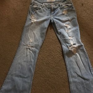 Hollister superflare distressed jeans