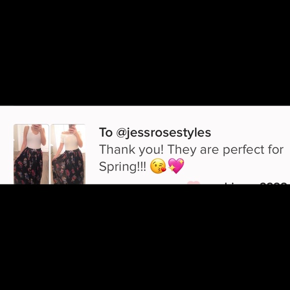 Black floral maxi skirt with slip - Picture 5 of 6