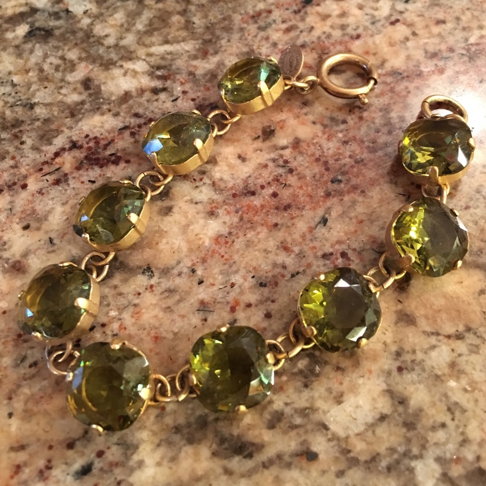 Catherine Popesco bracelet smoky green and gold