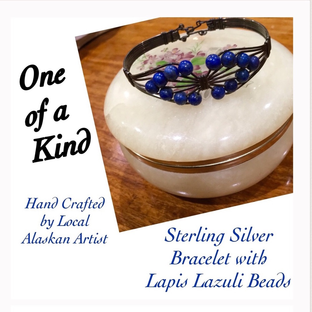 Handcrafted Sterling Silver Lapis Lazuli Bracelet
