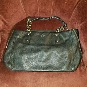 Black Leather Kate Spade Handbag