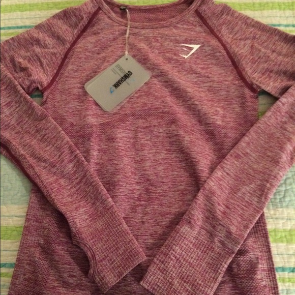 SOLD Gymshark long sleeve seamless - plum - small - Picture 1 of 3