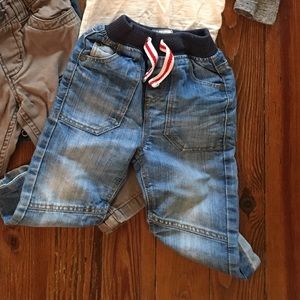 Tu elastic waist distressed jeans