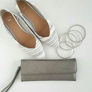 Pewter Clutch Wallet Wristlet