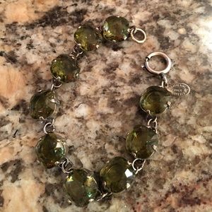 Catherine Popesco smoky green and silver bracelet
