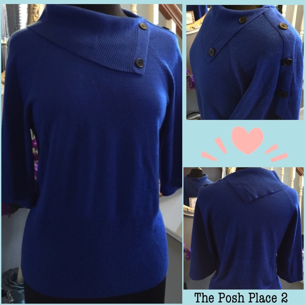 💙Uniquely Designed Sweater Top 💙 Electric Blue💙