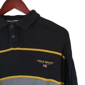 Polo Sport striped long sleeve polo