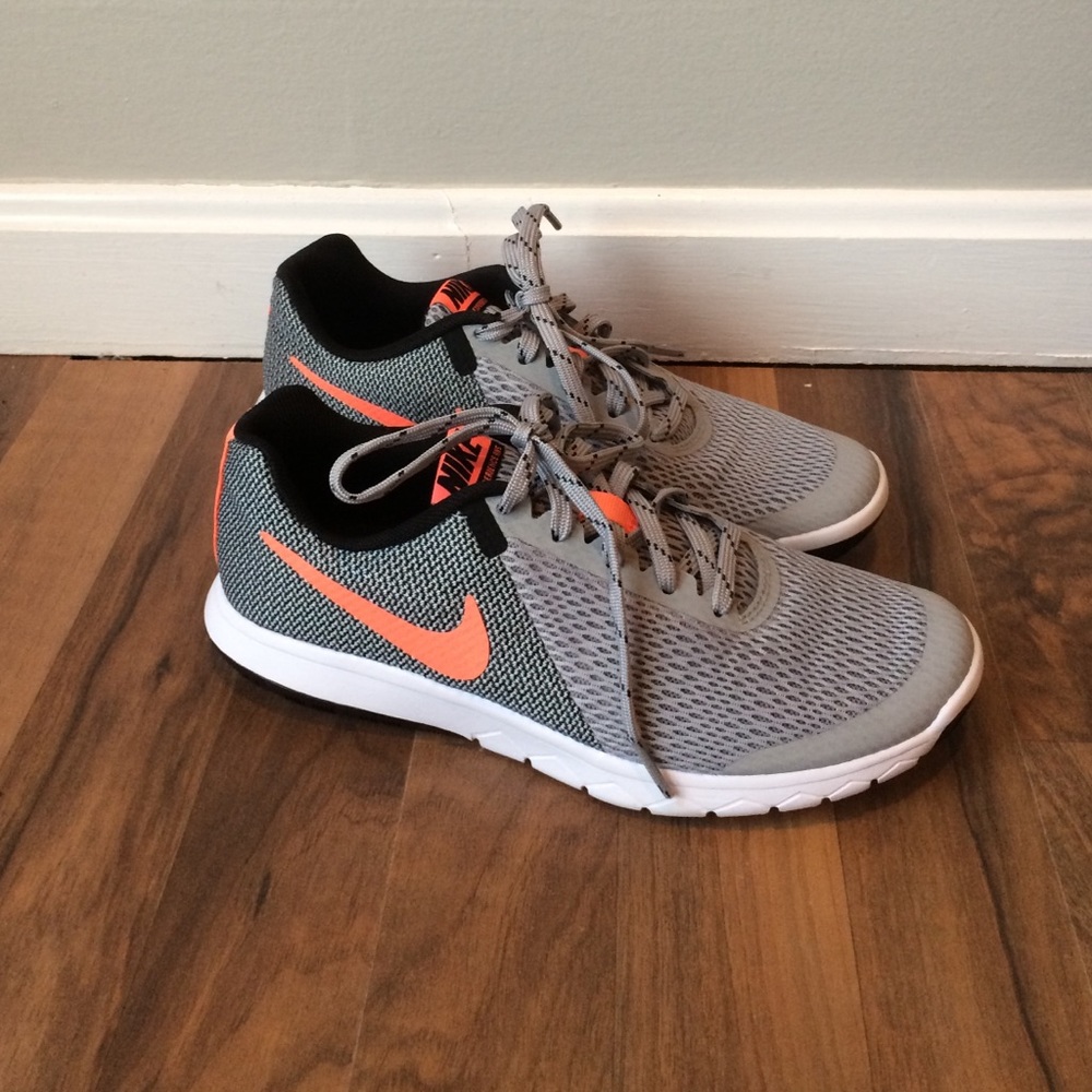 Brand new grey and coral Nike running shoes