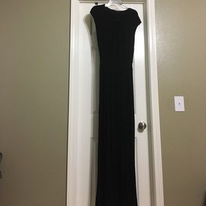 Felicity & Coco Open Back Black Maxi Dress