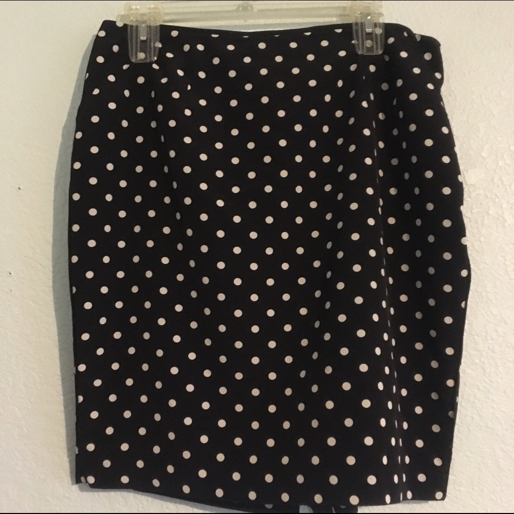 Large polka dot pencil skirt