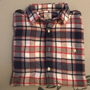 JCrew men's flannel button down shirt