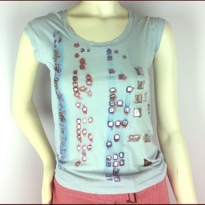 Marithe Francois Girbaud Blue Print Tee