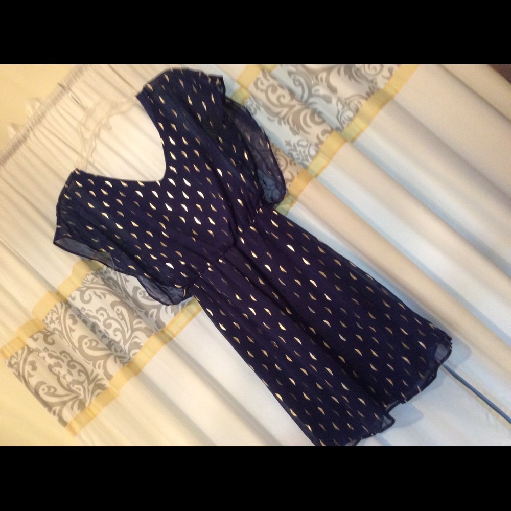 Navy Buttons cocktail dress from Francesca's