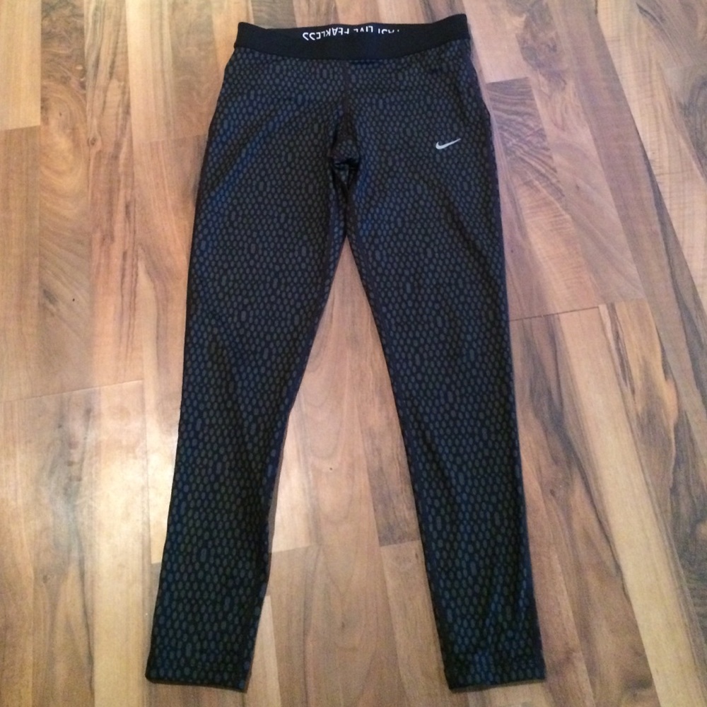 Nike dri-fit compression pants with dot print