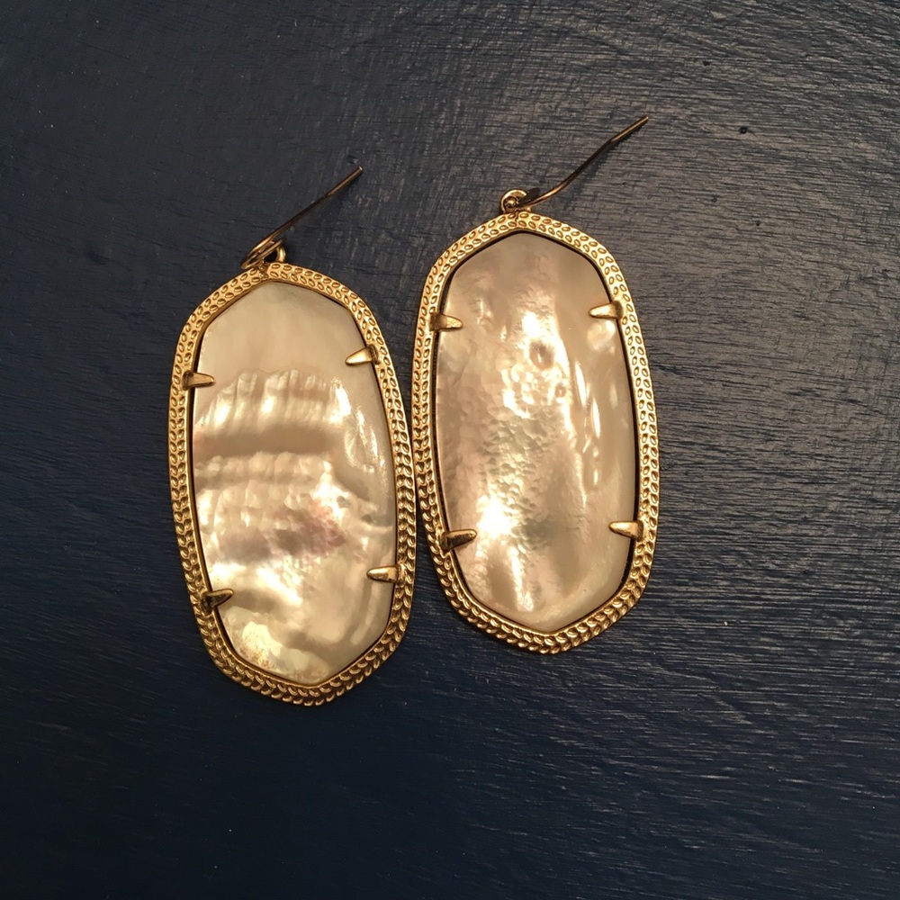White Shell Danielle Kendra Scott Earrings