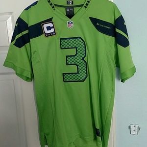 Seattle Seahawks neon green Russell Wilson jersey