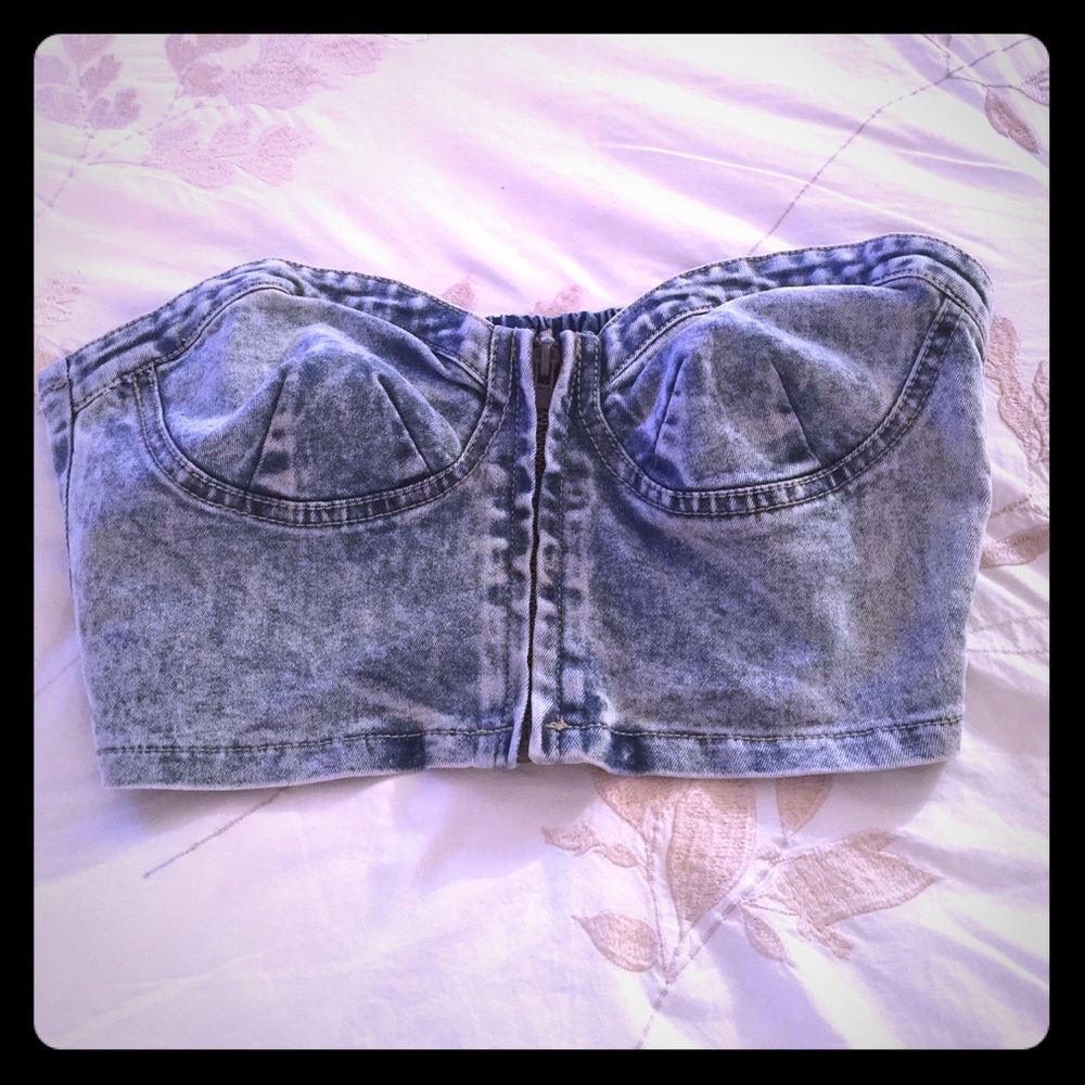 Jean crop top