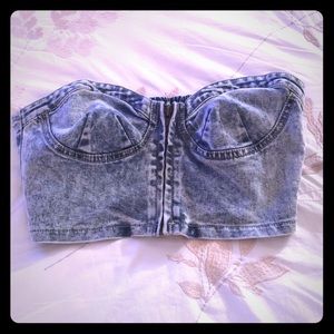 Jean crop top
