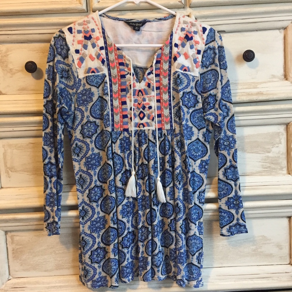 Lucky Brand Embroidered Top