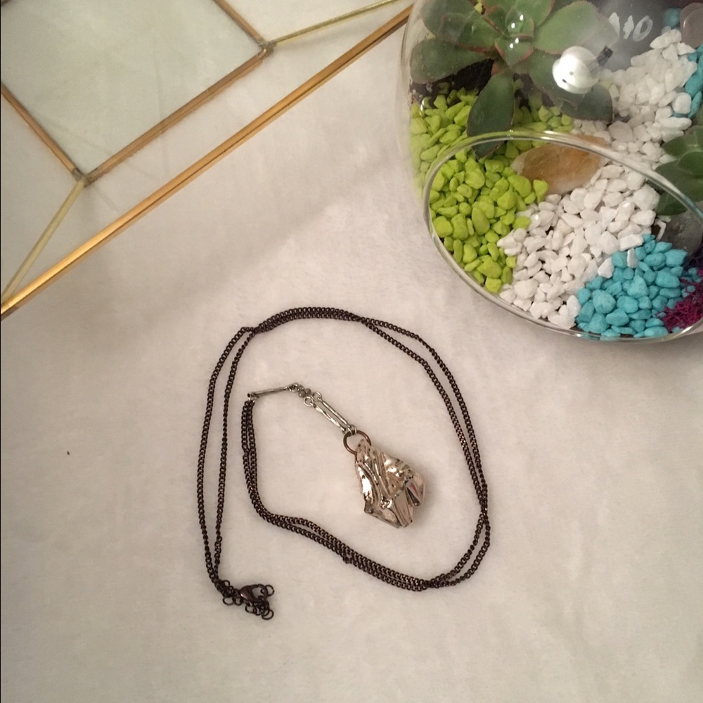 Large gold nugget necklace