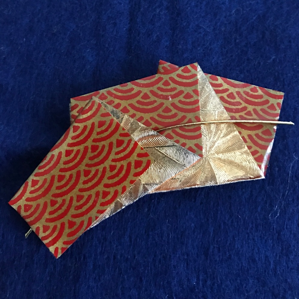 Vintage Origami brooch