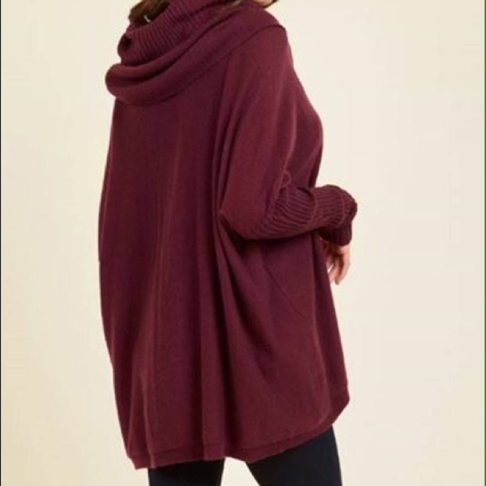 Modcloth A Cozy Touch Sweater in Burgundy