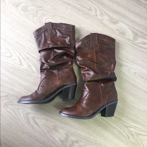 Brown Heeled Boots