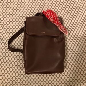 Matt & Nat Leather Backpack (Chocolate Brown)