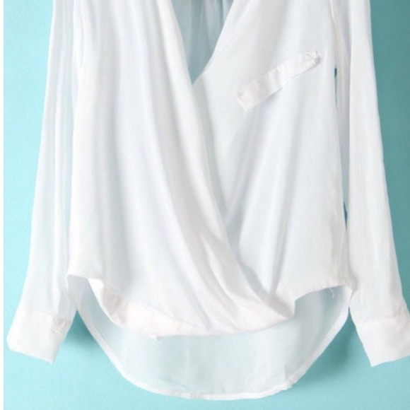 ✨Final sale✨ perfect white open front shirt - Picture 2 of 3