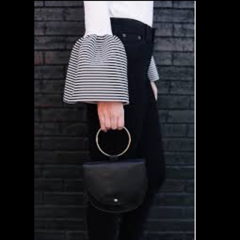 Style Mafia Locka Top with Striped Volume Cuff