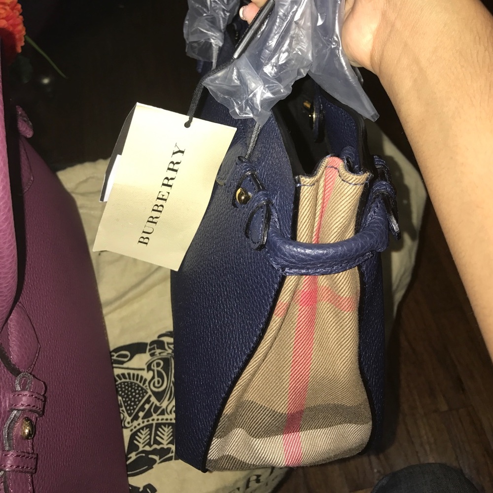 Burberry Small Banner Bag In Ink (Navy)
