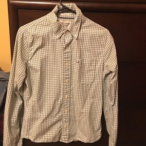 A&F Men's Green Plaid Shirt