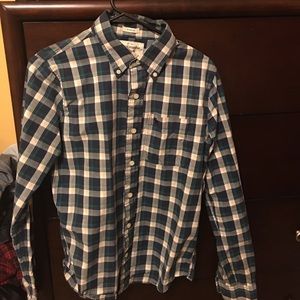 A&F Men's Muscle Plaid Shirt