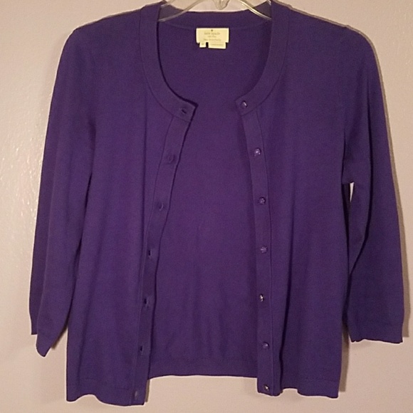 ❌Sold❌Purple Kate Spade Cardigan - Picture 1 of 6