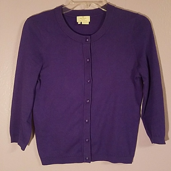 ❌Sold❌Purple Kate Spade Cardigan - Picture 2 of 6