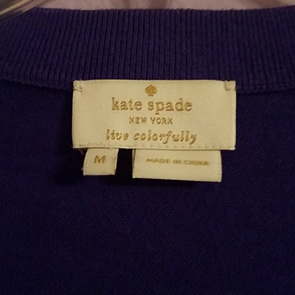 ❌Sold❌Purple Kate Spade Cardigan - Picture 4 of 6