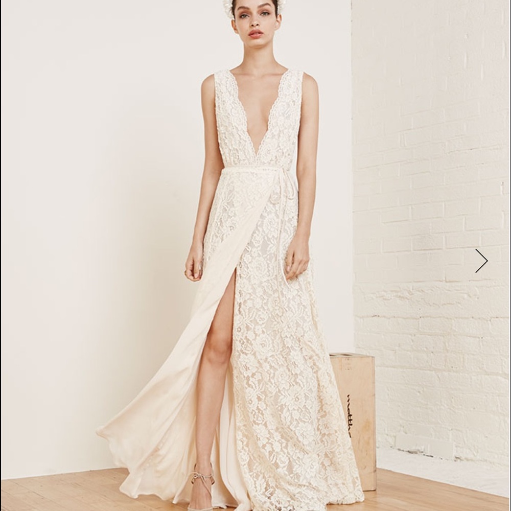 Reformation Francesca Dress Cream White 4 NWT