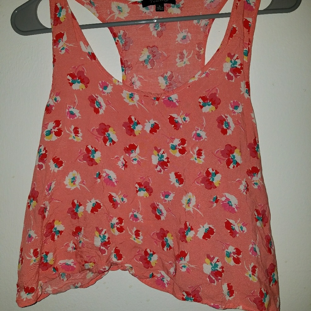 PEACH FLORAL TANK