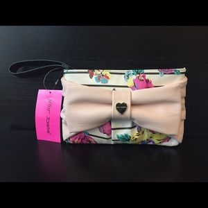 1day sale💘Betsey Johnson Wristlet/Floral/Stripes!