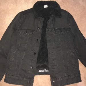 Black denim jacket.. with fur on inside!