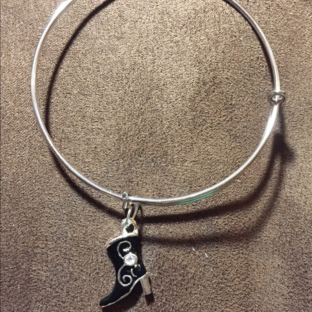💕 Adjustable Bangle Bracelet with Boot Charm! 💕