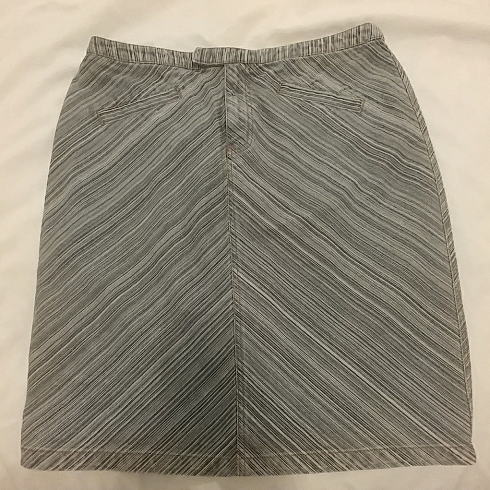 Lane Bryant/Venezia Striped Jean Skirt Sz 16