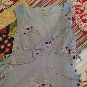 NWOT Banana Republic Ruffle Silk Tank Blouse