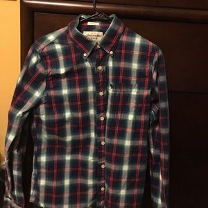 A&F Men's Plaid Muscle Shirt