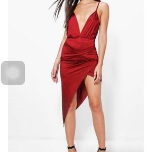 Red Strappy Dress from Boohoo