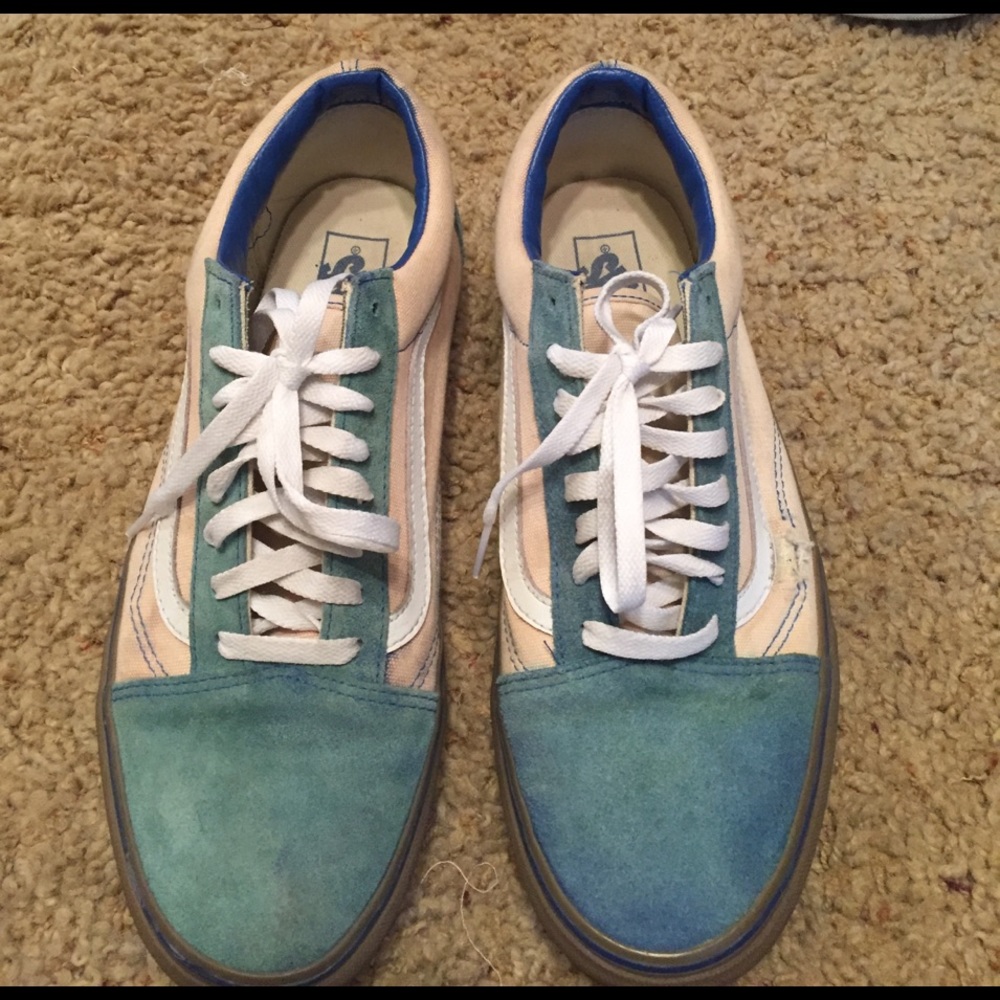 Vans Old Skool Green and Peach (ONE OF A KIND)