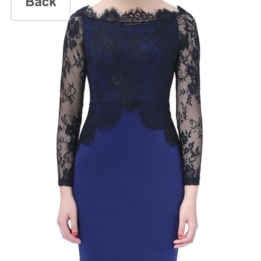 ❌SOLD❌Lace Long Sleeve Fitted Cocktail Dress
