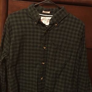 A&F Men's Plaid Flannel Muscle Shirt